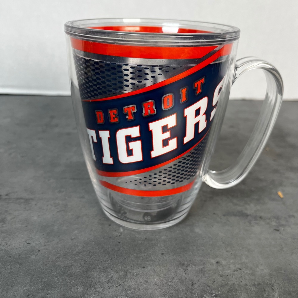 Detroit Tigers Tervis Tumbler 16oz Insulated Mug‎ MLB Navy Blue Orange Clear